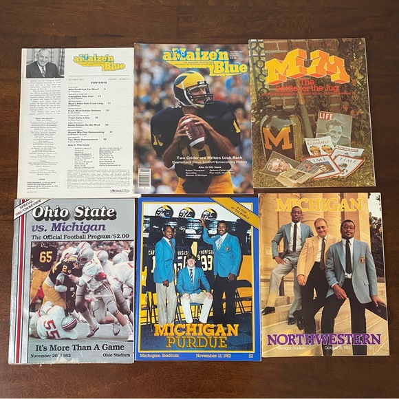 1980-1989 Lot Of 24 Michigan Wolverine Football Sports Magazine Memorabilia RARE - Picture 4 of 6